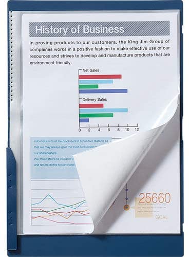 King Jim Compack Foldable Folder A5 - 10 Pockets - Black